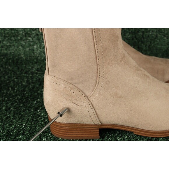 Splendid Anie Tilia Ermine Chelsea Leather Suede Beige Boots Pull On Size 8 - Picture 7 of 16